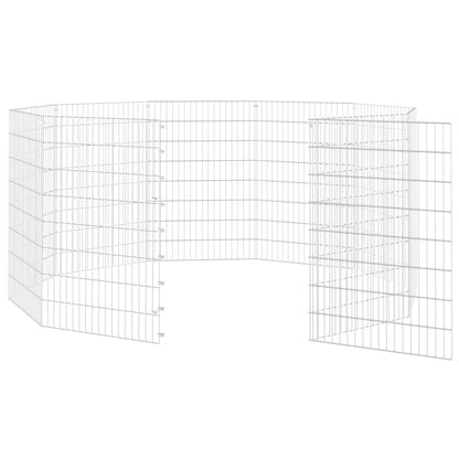 Free Range Animal Enclosure 10-Panel 54x80 cm Galvanised Iron