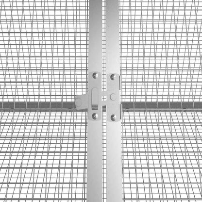 Rabbit Cage Grey 201.5x80.5x71 cm Galvanised Steel