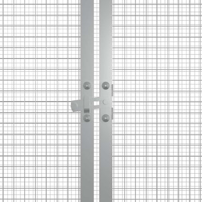 Chicken Cage Grey 200x91x100 cm Galvanised Steel