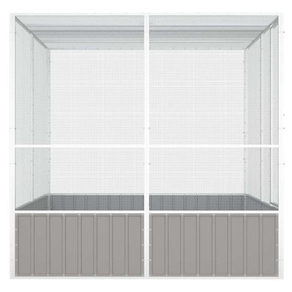 Bird Cage Grey 213.5x217.5x211.5 cm Galvanised Steel