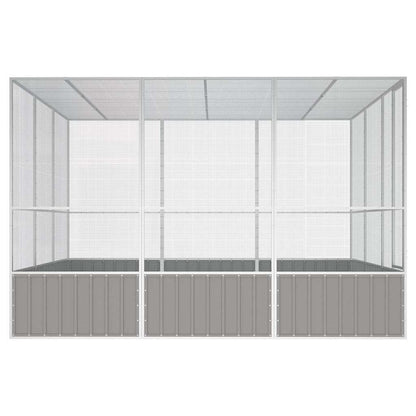 Bird Cage Grey 302.5x324.5x211.5 cm Galvanised Steel