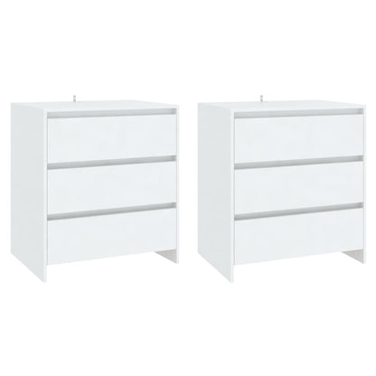 3 Piece Sideboard White Engineered Wood
