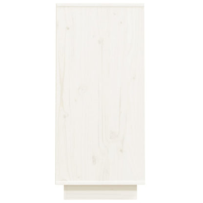 Console Cabinet White 60x34x75 cm Solid Wood Pine