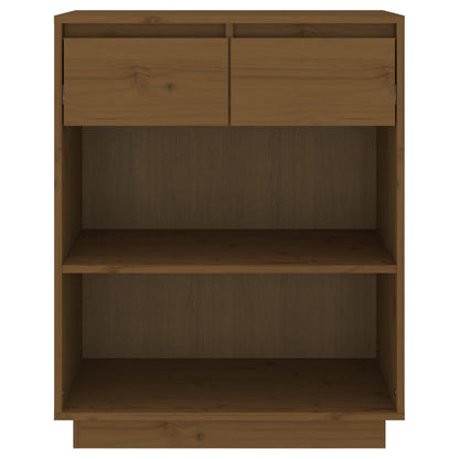 Console Cabinet Honey Brown 60x34x75 cm Solid Wood Pine