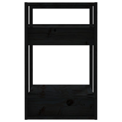 Book Cabinet/Room Divider Black 41x35x57 cm Solid Wood Pine