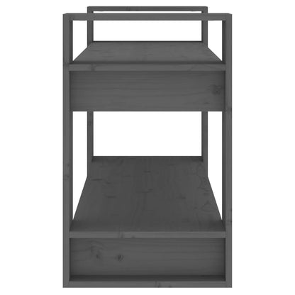 Book Cabinet/Room Divider Grey 80x35x56.5 cm Solid Wood Pine