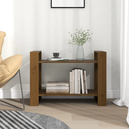Book Cabinet/Room Divider Honey Brown 80x35x56.5 cm Solid Wood