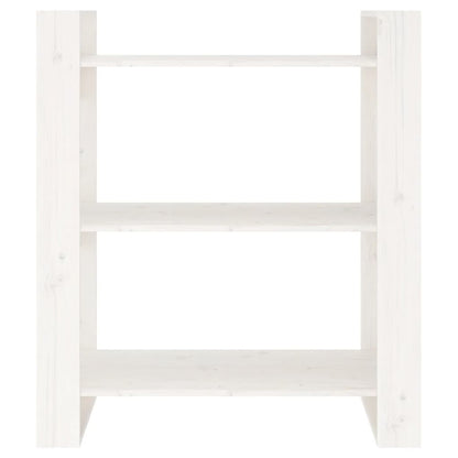 Book Cabinet/Room Divider White 80x35x91 cm Solid Wood Pine