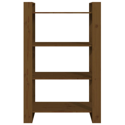 Book Cabinet/Room Divider Honey Brown 80x35x125 cm Solid Wood