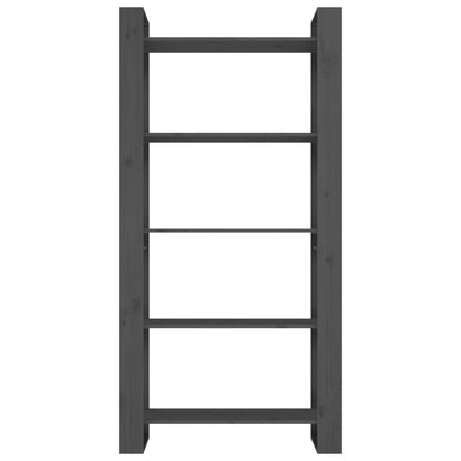 Book Cabinet/Room Divider Grey 80x35x160 cm Solid Wood