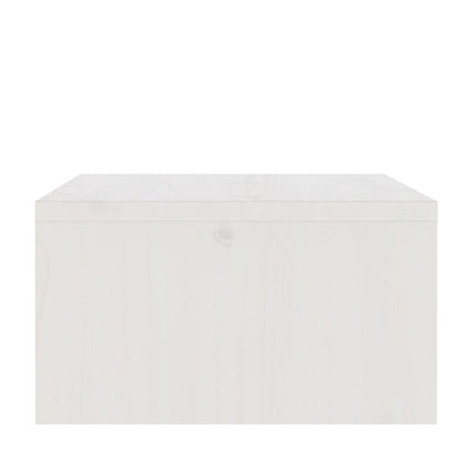 Monitor Stand White 100x27x15 cm Solid Wood Pine