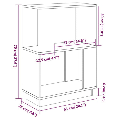 Book Cabinet/Room Divider 51x25x70 cm Solid Wood Pine