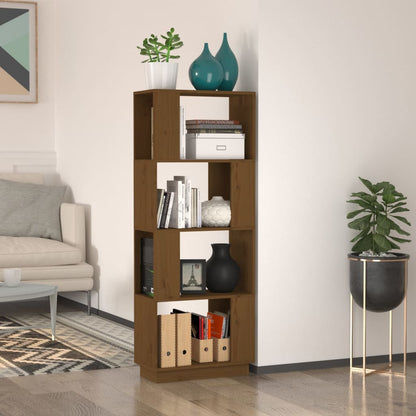 Book Cabinet/Room Divider Honey Brown 51x25x132 cm Solid Wood Pine
