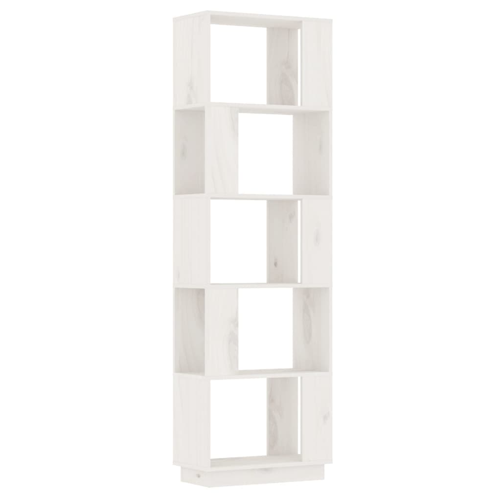 Book Cabinet/Room Divider White 51x25x163.5 cm Solid Wood Pine