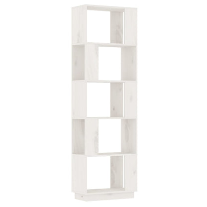 Book Cabinet/Room Divider White 51x25x163.5 cm Solid Wood Pine