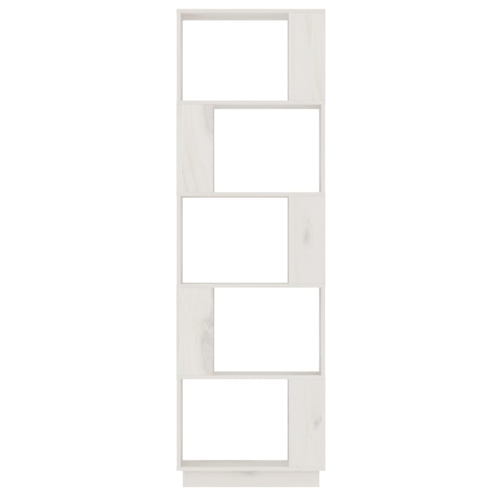Book Cabinet/Room Divider White 51x25x163.5 cm Solid Wood Pine