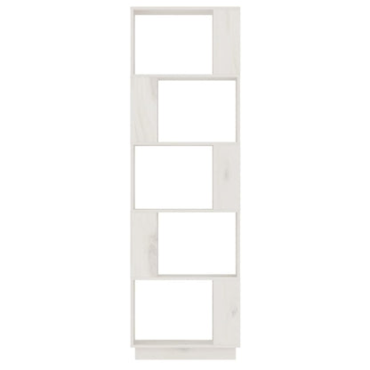 Book Cabinet/Room Divider White 51x25x163.5 cm Solid Wood Pine