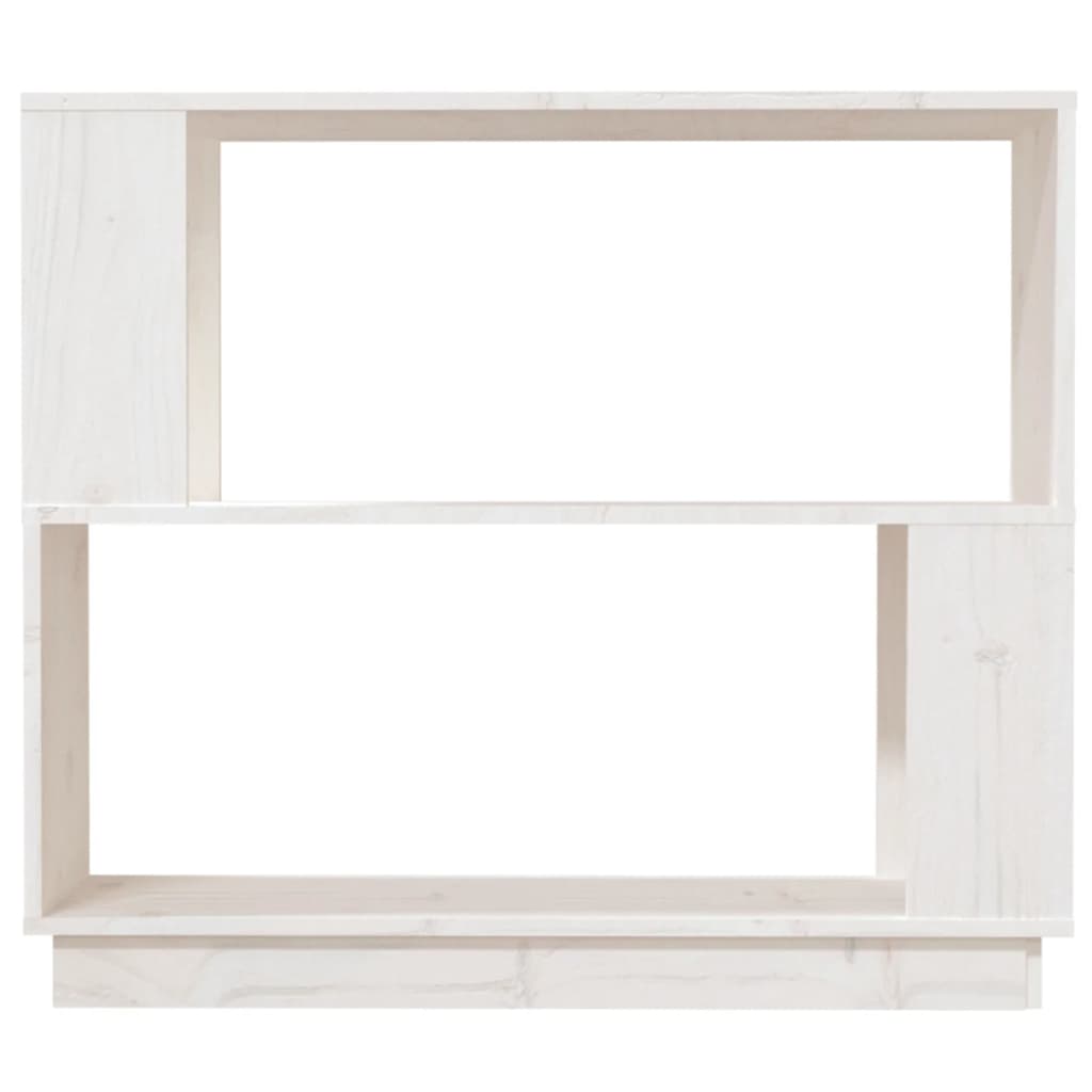 Book Cabinet/Room Divider White 80x25x70 cm Solid Wood Pine