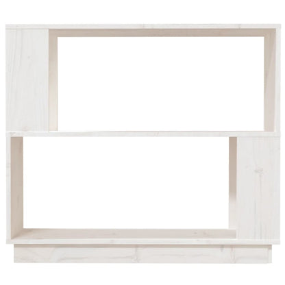 Book Cabinet/Room Divider White 80x25x70 cm Solid Wood Pine