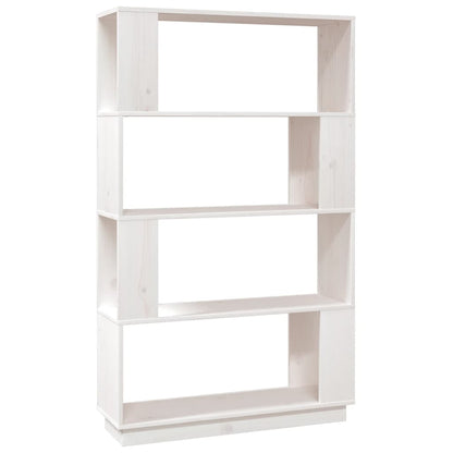 Book Cabinet/Room Divider White 80x25x132 cm Solid Wood Pine