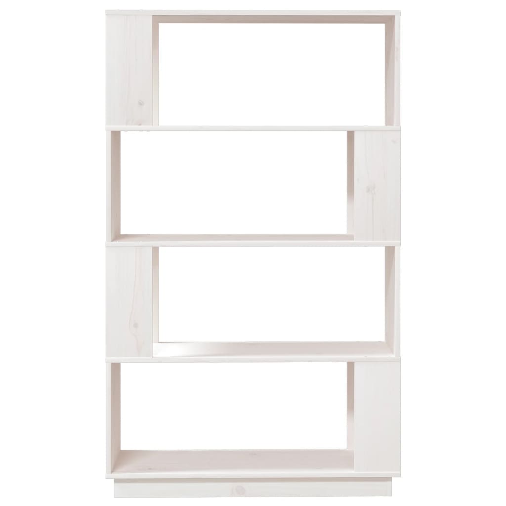 Book Cabinet/Room Divider White 80x25x132 cm Solid Wood Pine