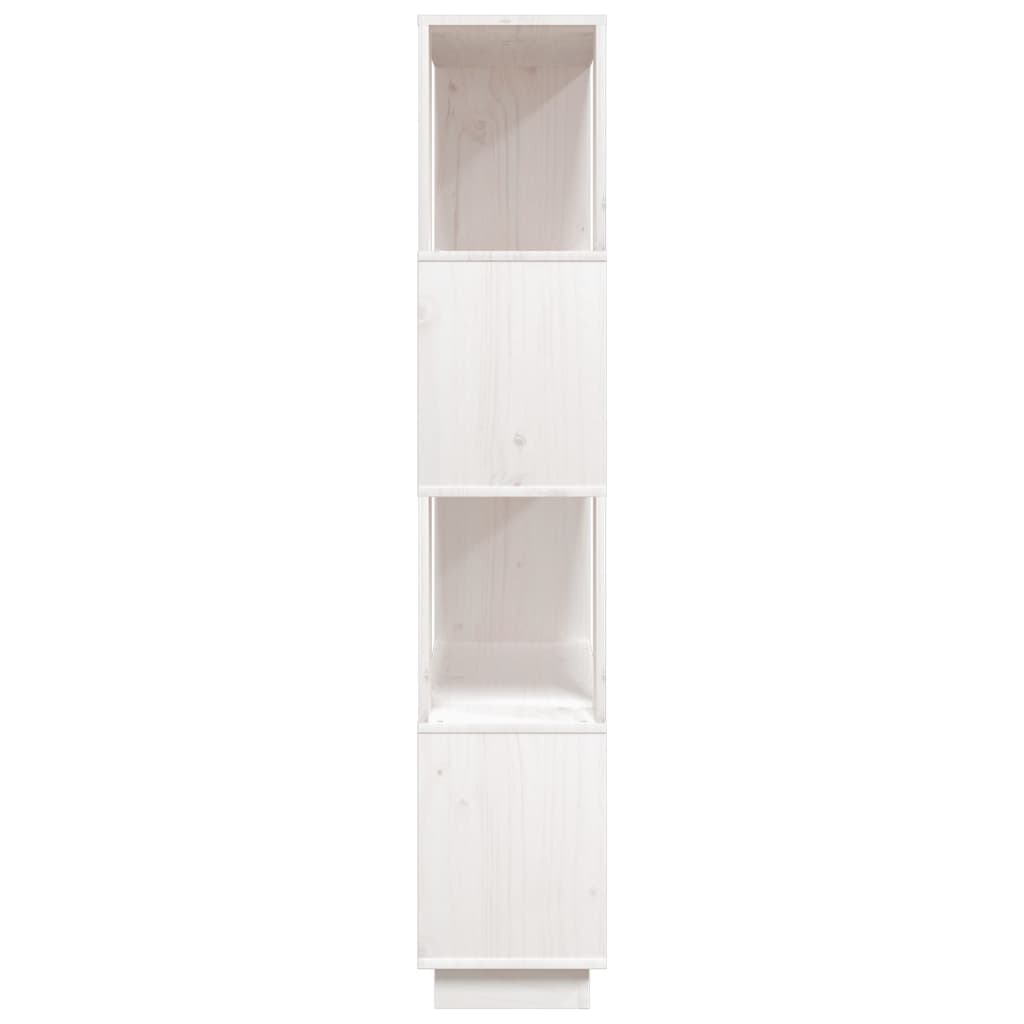 Book Cabinet/Room Divider White 80x25x132 cm Solid Wood Pine