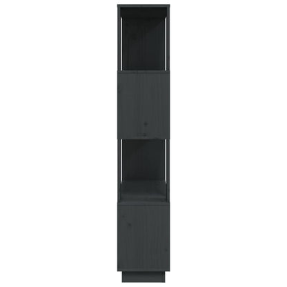 Book Cabinet/Room Divider Grey 80x25x132 cm Solid Wood Pine