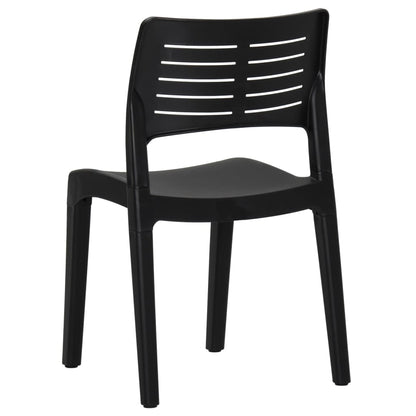 Garden Chairs 2 pcs Anthracite Polypropylene