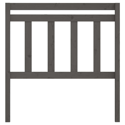 Bed Headboard Grey 106x4x100 cm Solid Wood Pine