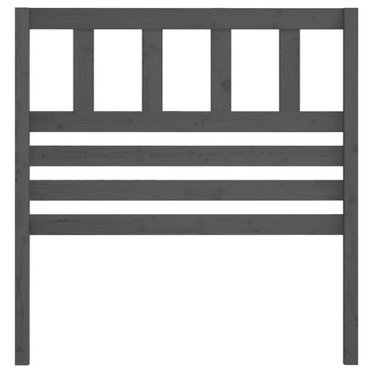 Bed Headboard Grey 106x4x100 cm Solid Wood Pine