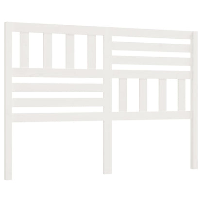 Bed Headboard White 126x4x100 cm Solid Wood Pine