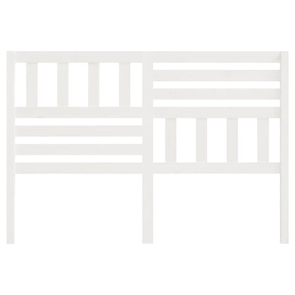 Bed Headboard White 126x4x100 cm Solid Wood Pine