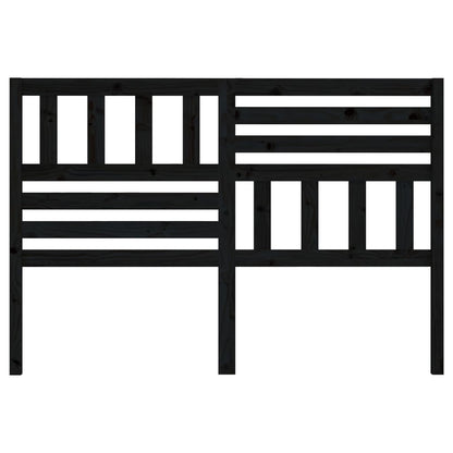 Bed Headboard Black 156x4x100 cm Solid Wood Pine