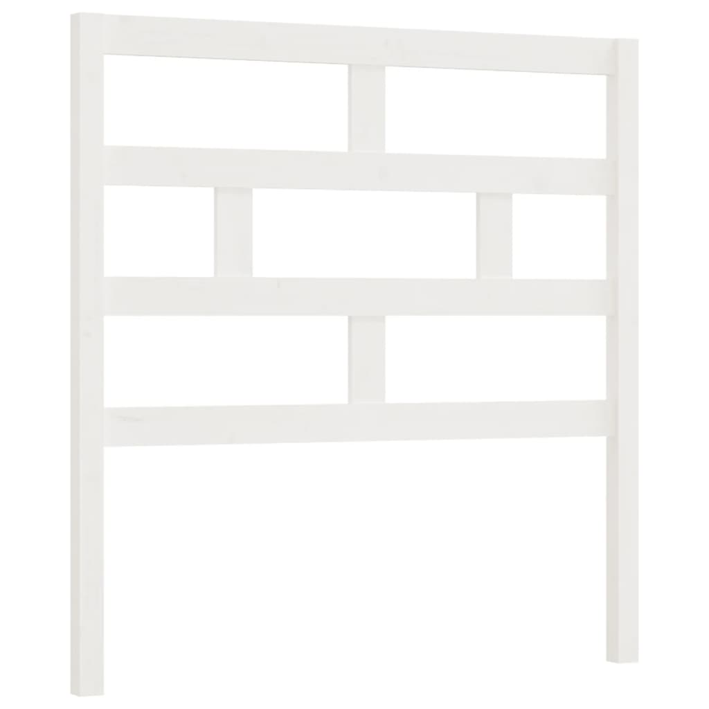 Bed Headboard White 96x4x100 cm Solid Wood Pine