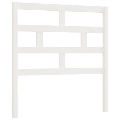 Bed Headboard White 96x4x100 cm Solid Wood Pine