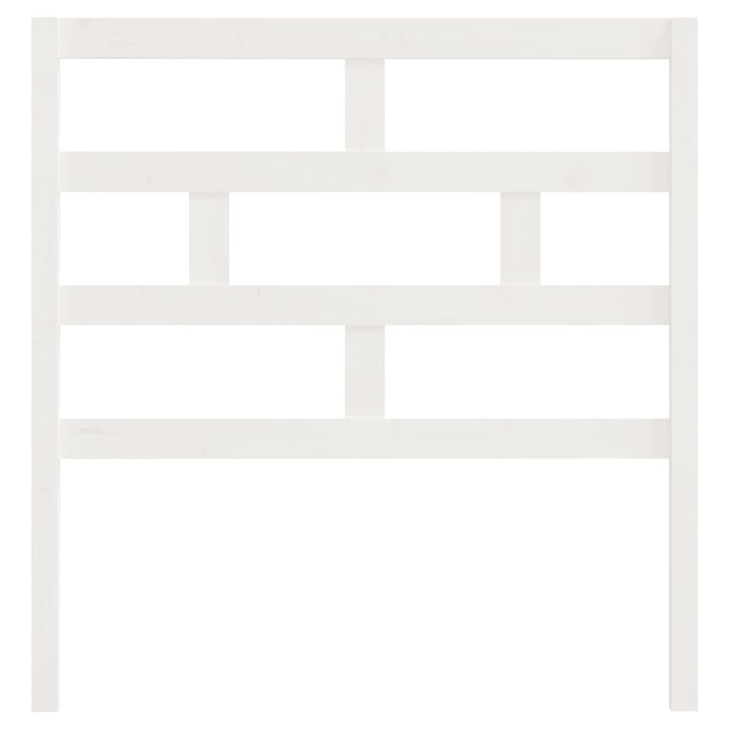 Bed Headboard White 96x4x100 cm Solid Wood Pine