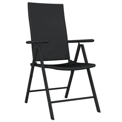 5 Piece Garden Dining Set Black
