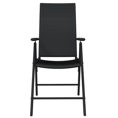 3 Piece Garden Dining Set Black