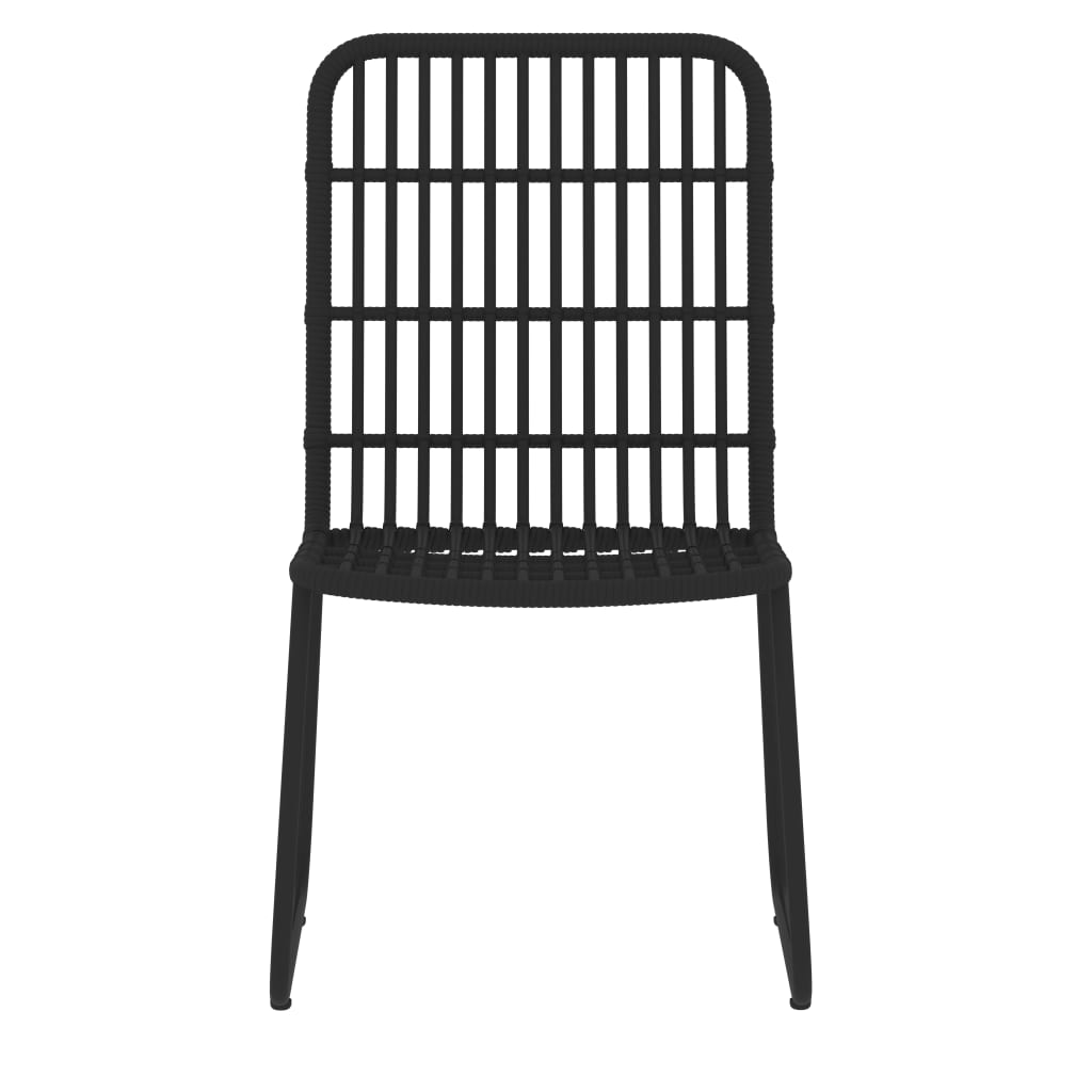 9 Piece Garden Dining Set Black