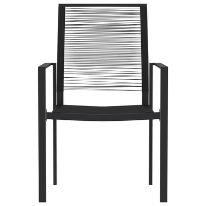 3 Piece Garden Dining Set Black