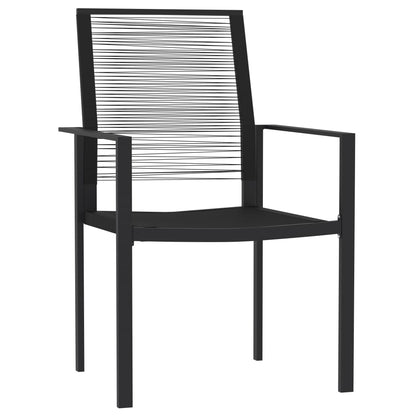 3 Piece Garden Dining Set Black