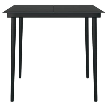 3 Piece Garden Dining Set Black
