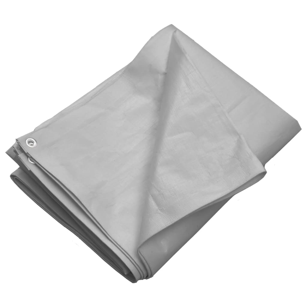 Tarpaulin 260 g/m² 8x10 m Grey HDPE