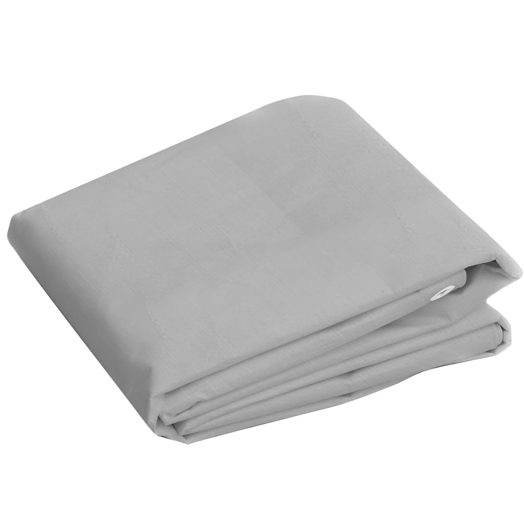 Tarpaulin 260 g/m² 8x12 m Grey HDPE