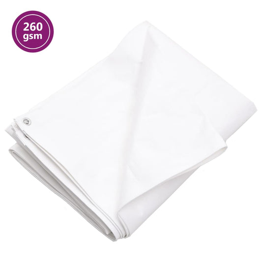 Tarpaulin 260 g/m² 3x6 m White HDPE
