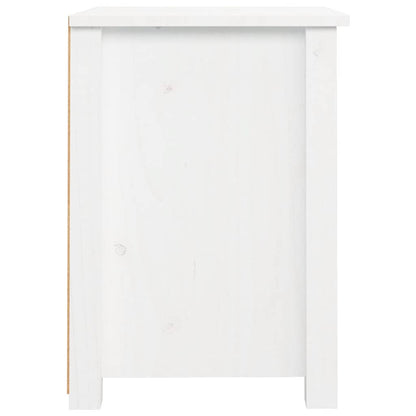 Bedside Cabinet White 40x35x49 cm Solid Wood Pine