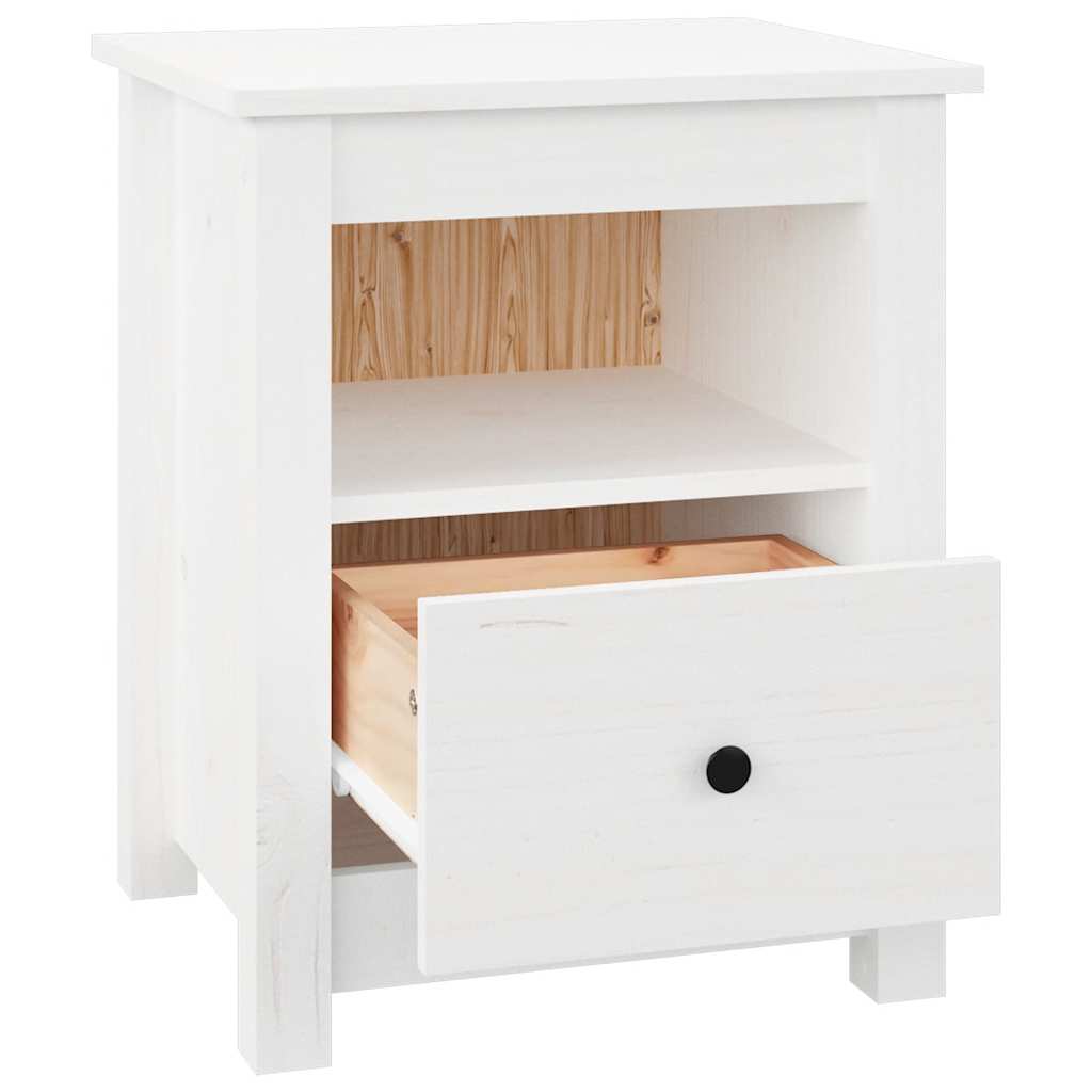 Bedside Cabinets 2 pcs White 40x35x49 cm Solid Wood Pine