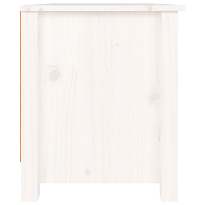 Shoe Cabinet White 70x38x45.5 cm Solid Wood Pine