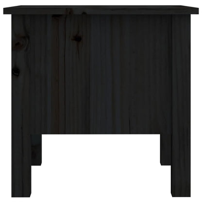 Side Tables 2 pcs Black 40x40x39 cm Solid Wood Pine