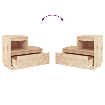 Bedside Cabinet 60x34x51 cm Solid Wood Pine